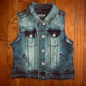Girls Jean Vest with stretch size L